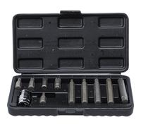 SERIE DI INSERTI MASCHIO ATTACCO ESAGONALE 10mm XZN SET 11pz 3/8 BGS