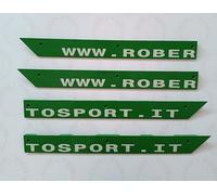SERIE DI LISTE CENTRALI SERIGRAFATE PER FERMAVETRO ROBERTO SPORT TRADIT. 4 PZ