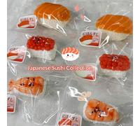 Serie di sushi soffici, giocattolo da spremere, con texture morbida e simile alla pasta modellabile, giocattolo in silicone per alleviare lo stress e calmare le emozioni, regalo per compleanni, Natale