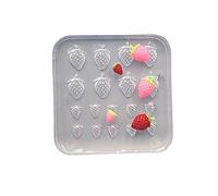 Serie Frutta Fatta A Mano Fai -da -te Strawberry Silicone Stampo Spettato Ornamenti Gesso Ornamenti Calare Stampo Resina Per Decorazioni Stampi Fragole Fusione In Resina