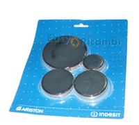 SERIE KIT COMPLETO SPARTIFIAMMA E CAPPELLOTTI INDESIT 4 FUOCHI CUCINA C00053055