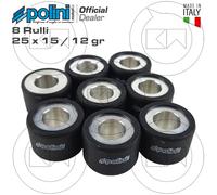 SERIE KIT RULLI VARIATORE 12 GRAMMI POLINI 8 RULLI YAMAHA T MAX 530