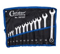 SERIE KIT SET CHIAVI COMBINATE STELLA E FISSA INGLESI 12pz 6-22mm CONDOR