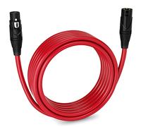 Serie LCS Premium LyxPro Cavo da XLR Maschio a XLR Femmina Bilanciato per microfoni e dispositivi professionali - 6.1 metri - rosso