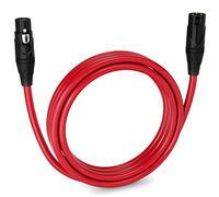 Serie LCS Premium LyxPro Cavo da XLR Maschio a XLR Femmina Bilanciato per microfoni e dispositivi professionali - 3 metri - rosso