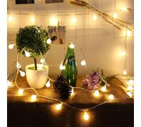 SERIE LUCI 100 LED LAMPADINE FESTE PARTY DECORAZIONI ADDOBBI NATALE BIANCO CALDO [EEK: A+]