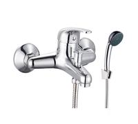 Serie Luna Gruppo Vasca Monocomando Rubinetto Cromo Lucido Bagno Laccio Doccetta