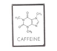 Serie molecola smalto pin: caffeina, serotonina, dopamina - Distintivo scientifico per zaino, normale, Metallo non prezioso