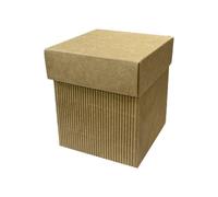 Serie Onda marrone scatola scatole varie misure per oggetti bomboniere bottiglie prodotti enogastronomici made in italy (10 scatole 8x8x9 fondo e coperchio)