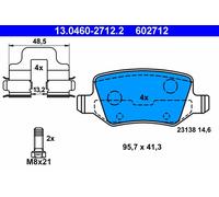 SERIE PASTIGLIE FRANO 602712 13.0460-2712 KIT PASTICCHE FRENI