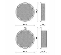 SERIE PASTIGLIE FRENO ANTERIORE PER MOTO YAMAHA FS 1 50 E DX-RD 50-125 RS100-125