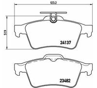 Set di pastiglie freno BREMBO P 59 042, posteriore