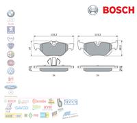 Pastiglie Freni Posteriori BMW Serie 1 E81 E87 Serie 3 E90 E91 E92 E93 X1 E84