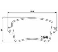 SERIE PASTIGLIE FRENO POSTERIORI P85099 AUDI A4 A5 Q5 KIT PASTICCHE FRENI POST