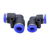 Serie PV 4mm 6mm 8mm 10mm 12mm Tubo con diametro esterno di 90 gradi Uguale Unione Gomito Pneumatico Push-In Connettore Raccordo di connessione rapida(PV-12,500 PCS)
