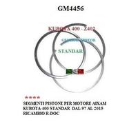 SERIE SEGMENTI PISTONE AIXAM KUBOTA 400 STD DAL 97 AL 2015 GM4456
