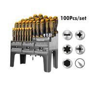 INGCO HKSD10028 Set 100PZ Cacciaviti Giraviti Taglio Croce Torx Professionali