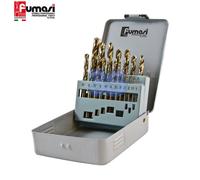 Serie set 19 punte elicoidali al cobalto per ferro serie corta - trapano