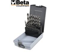 SERIE SET 19 PUNTE ELICOIDALI HSS RETTIFICATE PER FERRO METALLO Ø 1÷10 mm BETA
