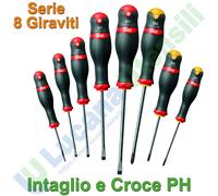 Serie Set 8 Giraviti Cacciaviti USAG Taglio Croce Phillips PH 324 SH8 U03240650