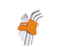 Valex Set Chiavi Esagonali 1460878 – Ball-Point piegate, Testa sferica, 9 pz, Cromo Vanadio