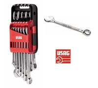 SERIE SET KIT 12 CHIAVI COMBINATE FISSA E STELLA PROFESSIONALI USAG 285 DS12