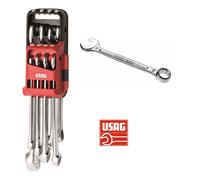 SERIE SET KIT 8 CHIAVI COMBINATE FISSA E STELLA PROFESSIONALI USAG 285 DS8