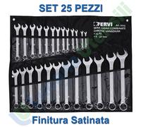 Serie Set Kit Chiavi Combinate Fisse a Stella 6-32 Cromate FERVI 25 pezzi - 0223