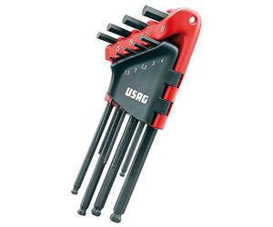 SERIE SET KIT CHIAVI ESAGONALI A SNODO SNODATE 9 PZ PROFESSIONALI USAG 280 LTS/S