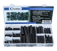 SERIE SET SPINE ELASTICHE ASSORTIMENTO KIT 315 PEZZI Ø2x5mm - 10x50mm CONDOR