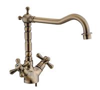 Monocomando miscelatore rubinetto cucina lavello nero canna alta ottone 360°