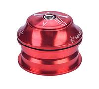 Serie Sterzo Bici Cuffia con Cuscinetto 44mm in Alluminio Rosso - Kit Completo per Bicicletta da Strada e - Componente Sterzo Alta Resistenza e Precisione