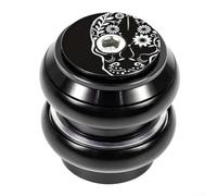 Serie sterzo esterno in lega di alluminio con cuscinetti a doppia cartuccia per forcelle per mountain bike e bici da strada, set di cuffie per bicicletta coniche, nero (34-34 mm)