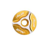 Serie Sterzo MTB Della Bici Strada In Lega di Alluminio Coperchio Ciotola Tappo Superiore Dello Stelo Copertura Cuffia for Forcella 1-1/8 "Filorità Bicicletta Auricolare parti ciclismo(Gold-3)