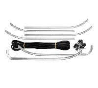 Serie strisce pedana complete di gomma, puntalini e ribattini - Vespa P200E(SERI