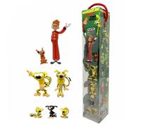 Serie tubo 7 figurine Plastoy Marsupilami, Spirou e Spip 70389 (2023)