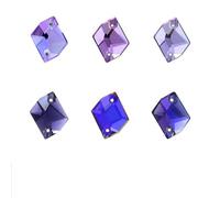 Serie viola strass flatback glitter da cucire su gemme di C di vetro per decorazioni fai da te con strass su vestiti e borse - 11x14,0 mm - 28 pezzi - ametista