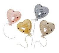 Serie Volo bomboniera Cuore LED Vari Colori in Porcellana 9 cm Chi sogna impara a Volare creazione bomboniere Fai da Te Idea Regalo (Multicolore 4 Pezzi)