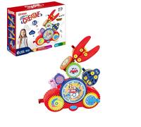 Serifik Creative Learning Building Blocks, Serifik Electric Gear Building Blocks Toy Set, Assemble Over 100 Shapes, Luxury Gift Box for Gift Giving (A)