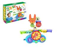 Serifik Creative Learning Building Blocks, Serifik Electric Gear Building Blocks Toy Set, Assemble Over 100 Shapes, Luxury Gift Box for Gift Giving (B)