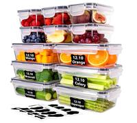 SERIONR 12 pezzi Contenitori Ermetici per Alimenti,6 x 1 L/0,55 L,Senza BPA