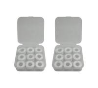 SERMALOER Marca 2 scatole (18 bobine di plastica preavvolte) #Class-15BW compatibile con Babylock, Brother, Bernette, Janome, Kenmore, Pfaff, Singer Class 15 (bianco)