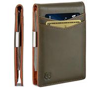 SERMAN BRANDS Portafoglio con clip per denaro, portafogli da uomo, tasca frontale sottile, blocco RFID, minimalista, mini pieghevole, trasformatore verde salato, sottile
