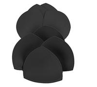 SERMICLE Inserti per Reggiseno, 4 Paia, Imbottitura per Reggiseno Sportivo A/B o C/D, Coppa D/E Beige o Nero, Bianco Opzionale, Nero Scuro., A/B