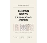 Sermon Notes & Sunday School Journal: Half-Year Church Notebook with Colorable Stained-Glass Margins