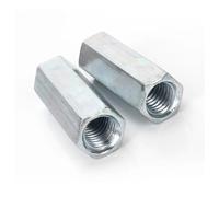 SeroNi 2-10 Pezzi M6 M8 M10 M12 M14 M16 M18 M20 Dadi di accoppiamento for Asta Esagonale zincata Dado filettato di Collegamento Dado Esagonale Lungo zincato Nut(2pcs,M18x55)