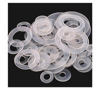 SeroNi 20-100 pz Bianco Plastica Rondella di Nylon M2.5 M3 M4 M5 M6 M8 M10 M12 Aereo Distanziatore Guarnizioni Isolanti Guarnizione Anello Ultra-Sottile Rondella di Plastica Morbida(3X8X0.5 100PCS)