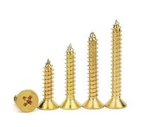 SeroNi 4-50 pz M2 ~ M6 In Ottone A Testa Svasata Piatta Vite autofilettante Filettatura Metrica Viti for Bordo di Legno Mobili in Fibra di Legno GB846(16mm,M3 (30Pcs))