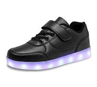 SEROUNY Scarpe da ginnastica per bambini con luci a LED, alte e ricaricabili, con USB, lampeggianti, per bambini e bambine