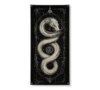 Serpent Mystical Door Cover Banner Decorativo, Elegante design a spirale serpente decorazione porta d'ingresso, interni ed esterni, autunno accenti per la casa, 91 x 182 cm